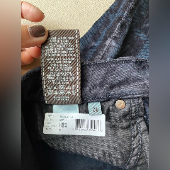 NWT 7 FOR ALL MANKIND JEANS SKINNY VELVET Size 26 - Picture 12 of 12